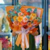 Spirit orange rose bouquet